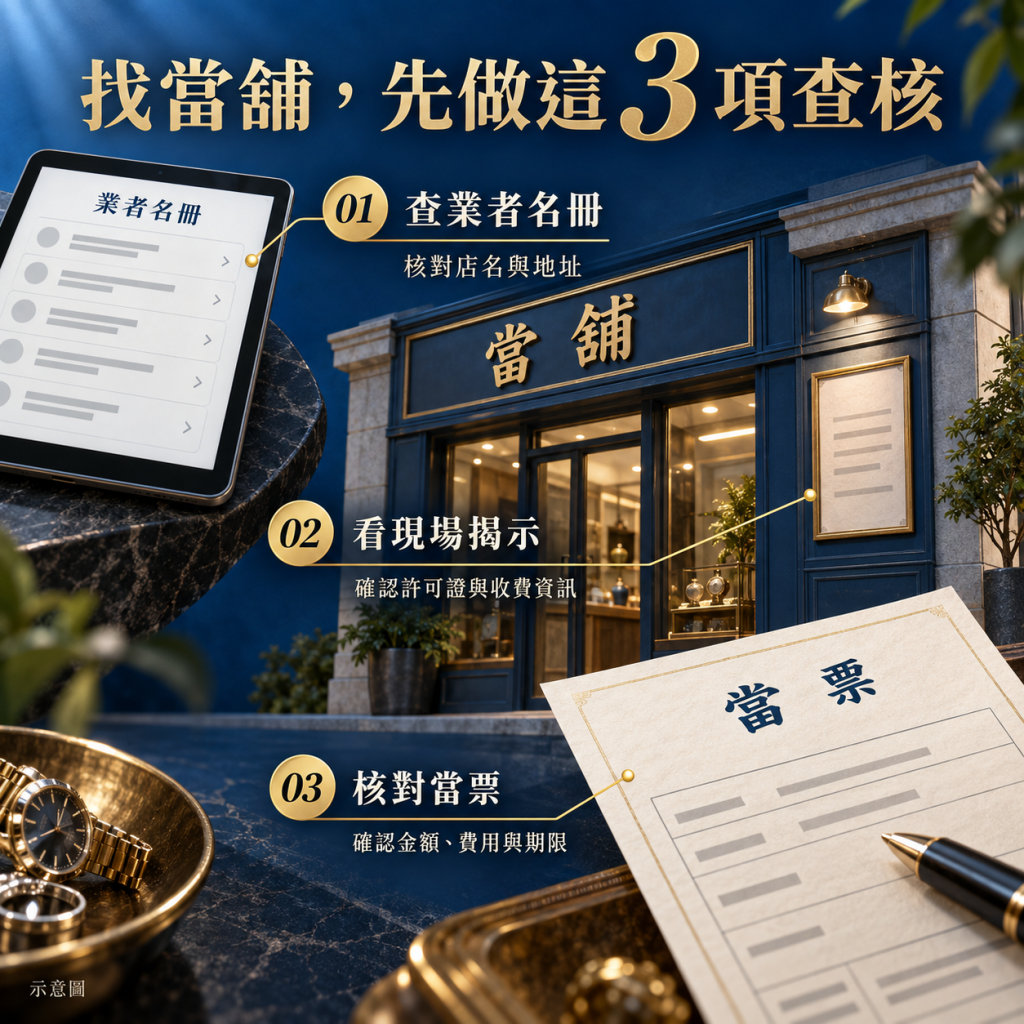 三步確認你找的是合法當舖