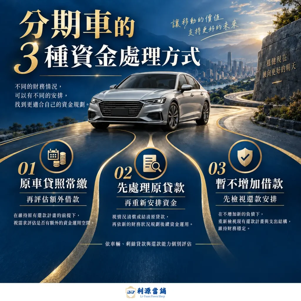 分期車的 3 種資金處理方式